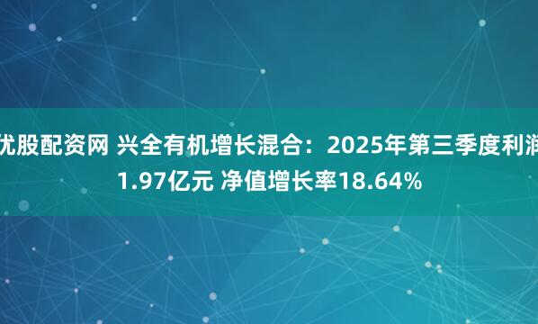 优股配资网 兴全有机增长混合：2025年第三季度利润1.97亿元 净值增长率18.64%