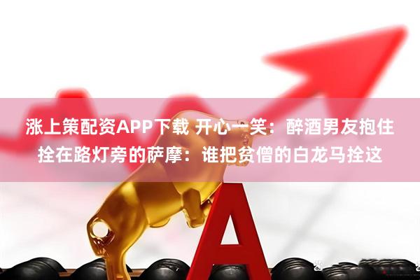 涨上策配资APP下载 开心一笑：醉酒男友抱住拴在路灯旁的萨摩：谁把贫僧的白龙马拴这